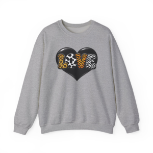 Animal Print LOVE Heart Sweatshirt