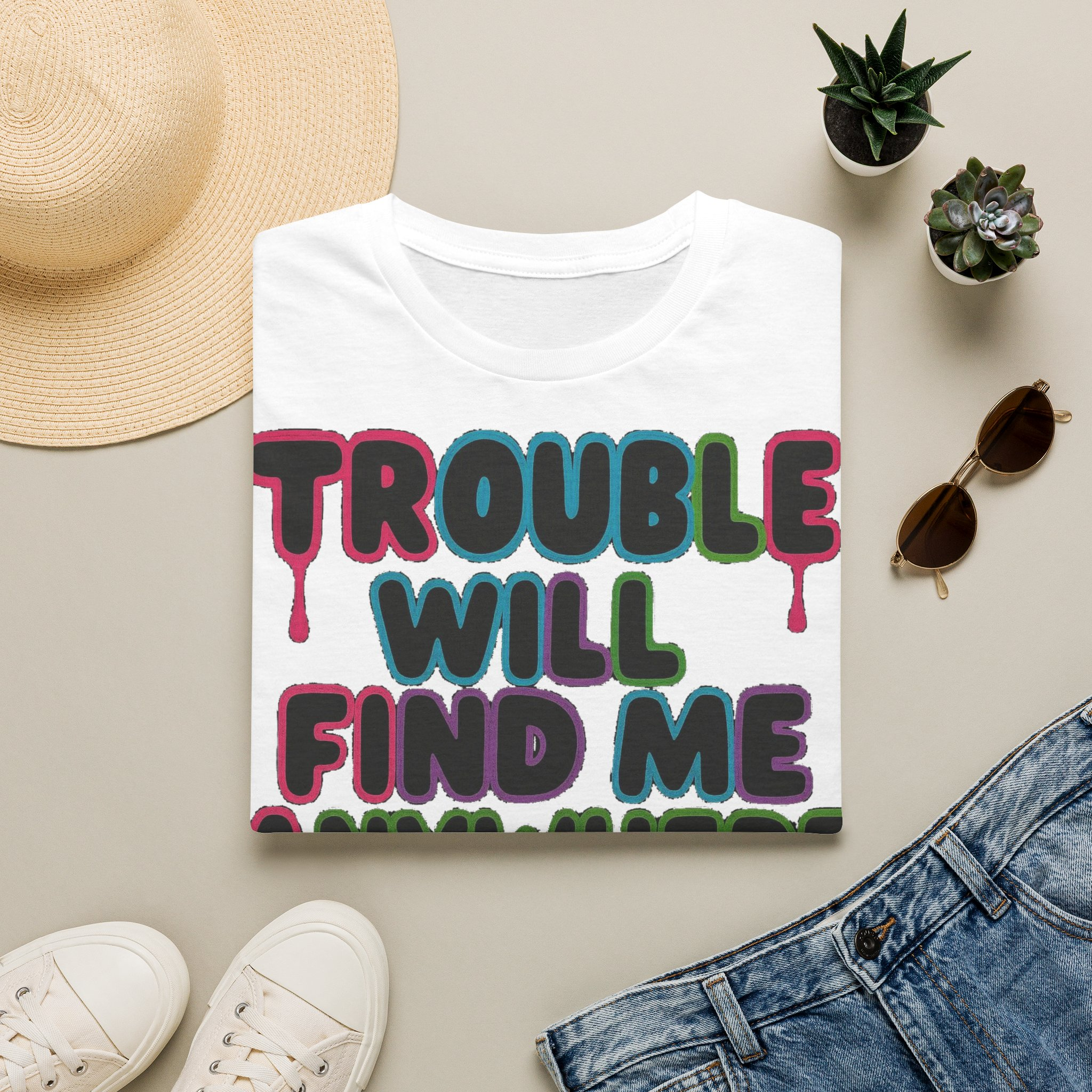Trouble Will Find Me Anywhere T-Shirt - Image 4