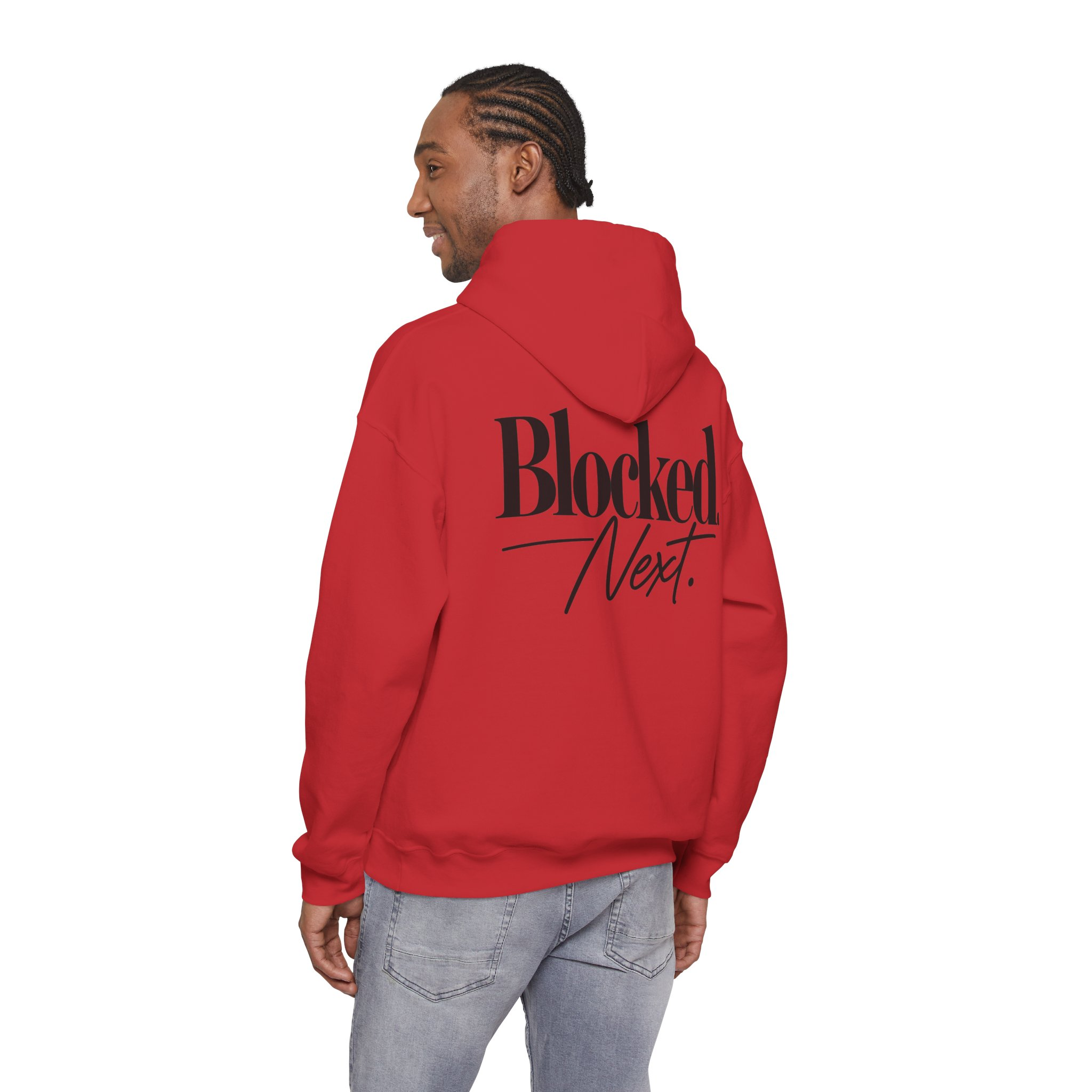 Blocked. Next. Hoodie - Back Print - Image 25