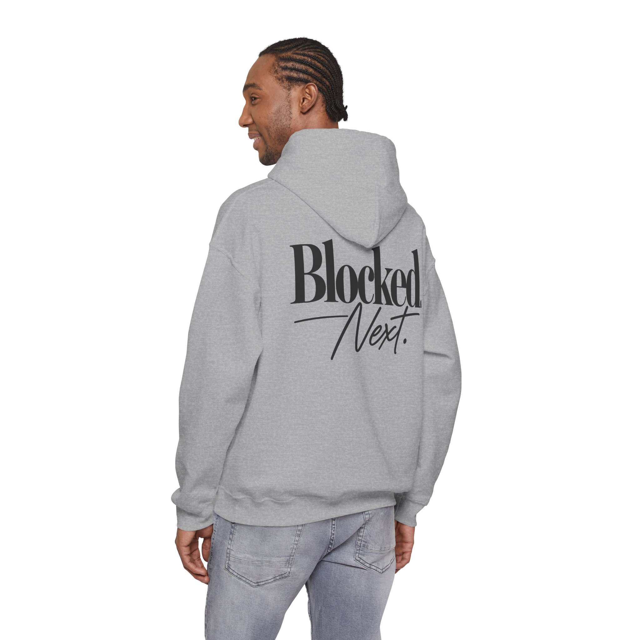 Blocked. Next. Hoodie - Back Print - Image 3
